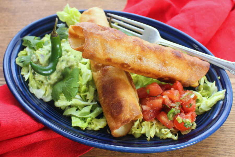 Chicken flautas fried tortillas